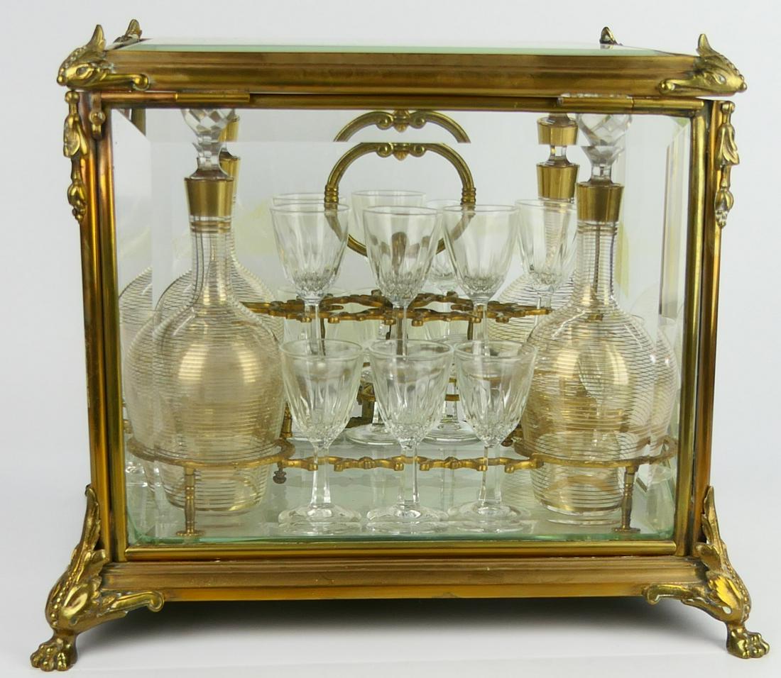 FRENCH DORE BRONZE TANTALUS SET (1 of 7)