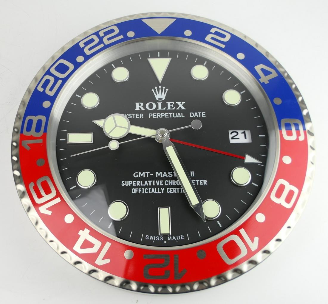 ROLEX GMT MASTER II WATCH DEALER DISPLAY CLOCK (1 of 3)