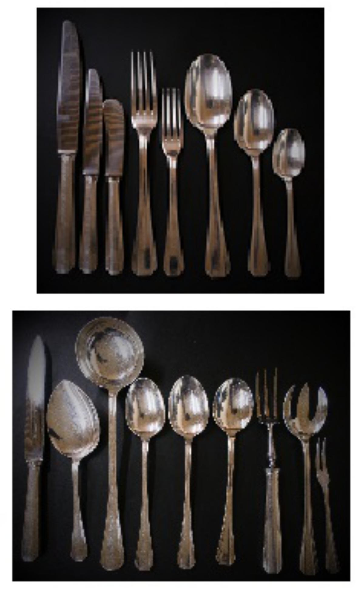 113pc CHRISTOFLE "PALME" SILVERPLATE FLATWARE SET (1 of 6)