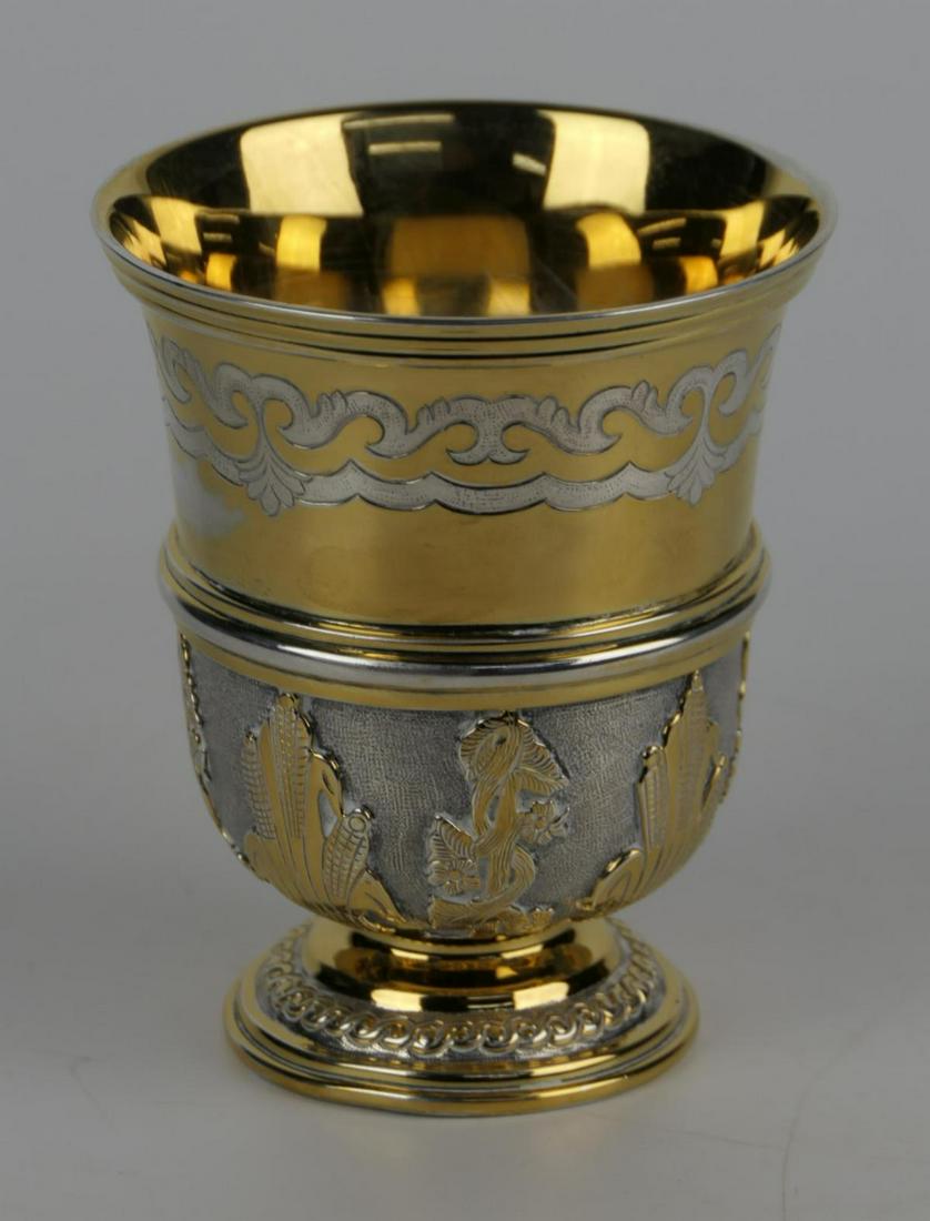 Vtg TANE ORFEBRES MEXICO HEAVY FOOTED CHALICE CUP (1 of 6)