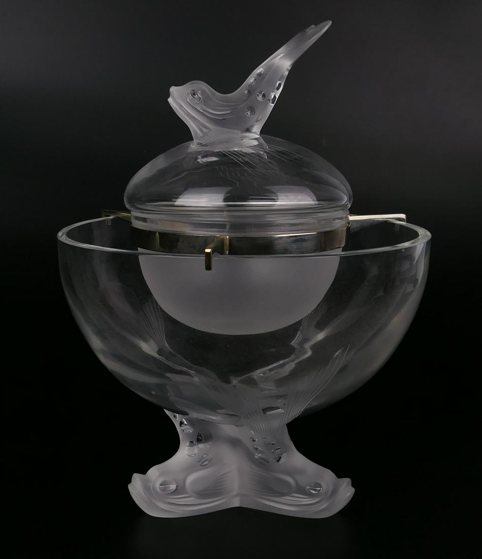 LALIQUE FRANCE "IGOR" CRYSTAL CAVIAR SERVER (1 of 5)