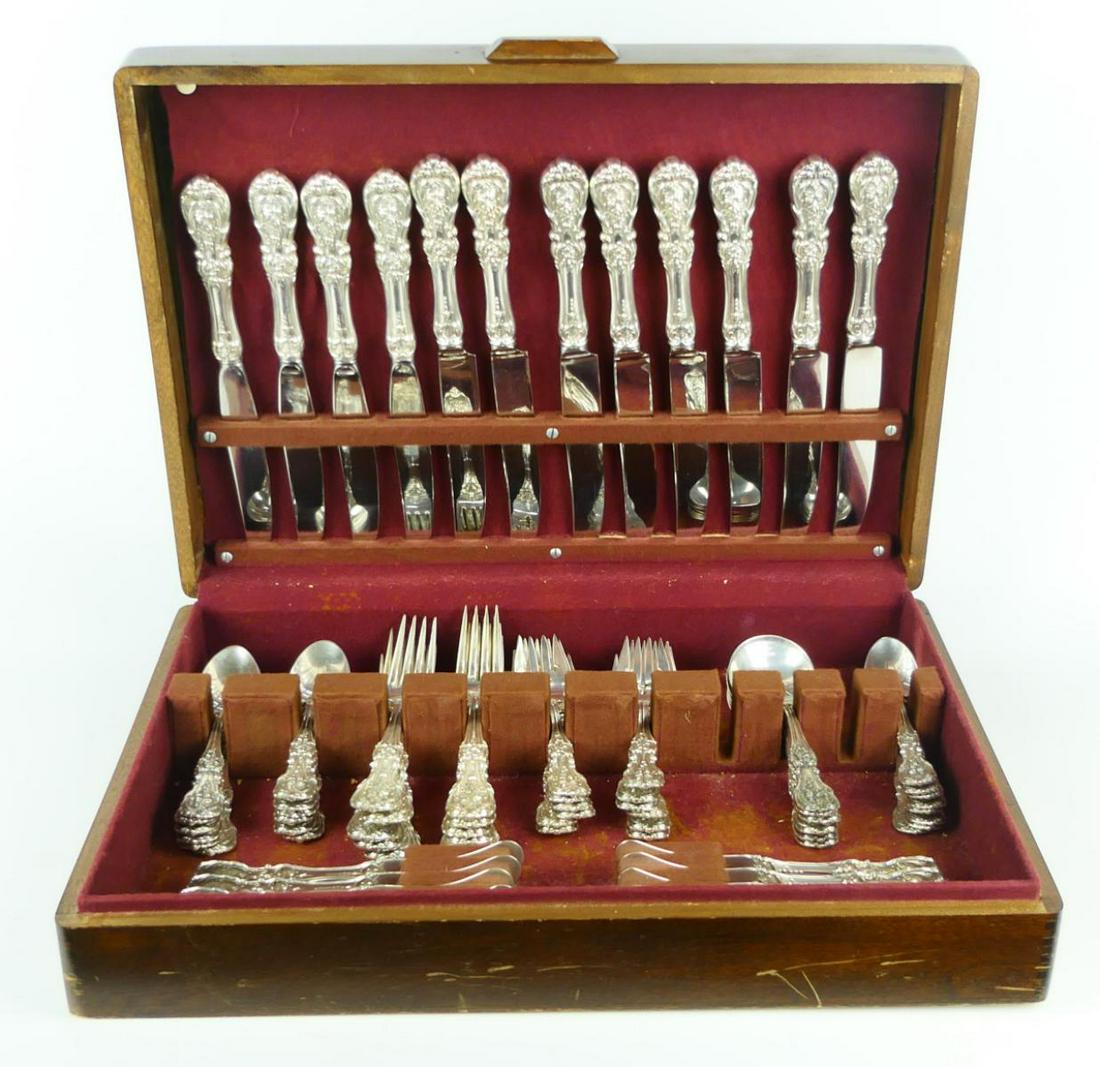 70pc REED & BARTON FRANCIS I STERLING FLATWARE SET (1 of 7)