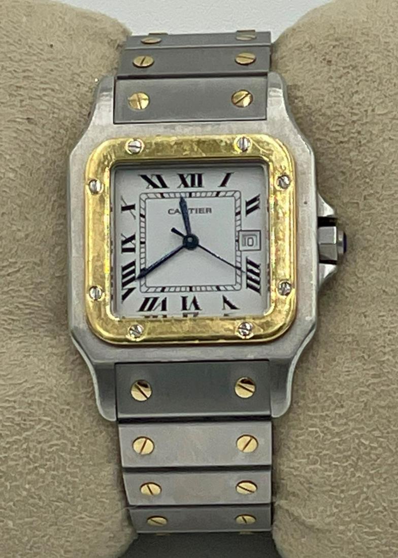 SANTOS DE CARTIER 18K STAINLESS STEEL WRISTWATCH (1 of 9)