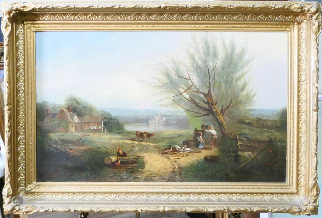 H. A. DAVIS 1875 HUDSON RIVER SCHOOL OIL ON CANVAS (1 of 4)