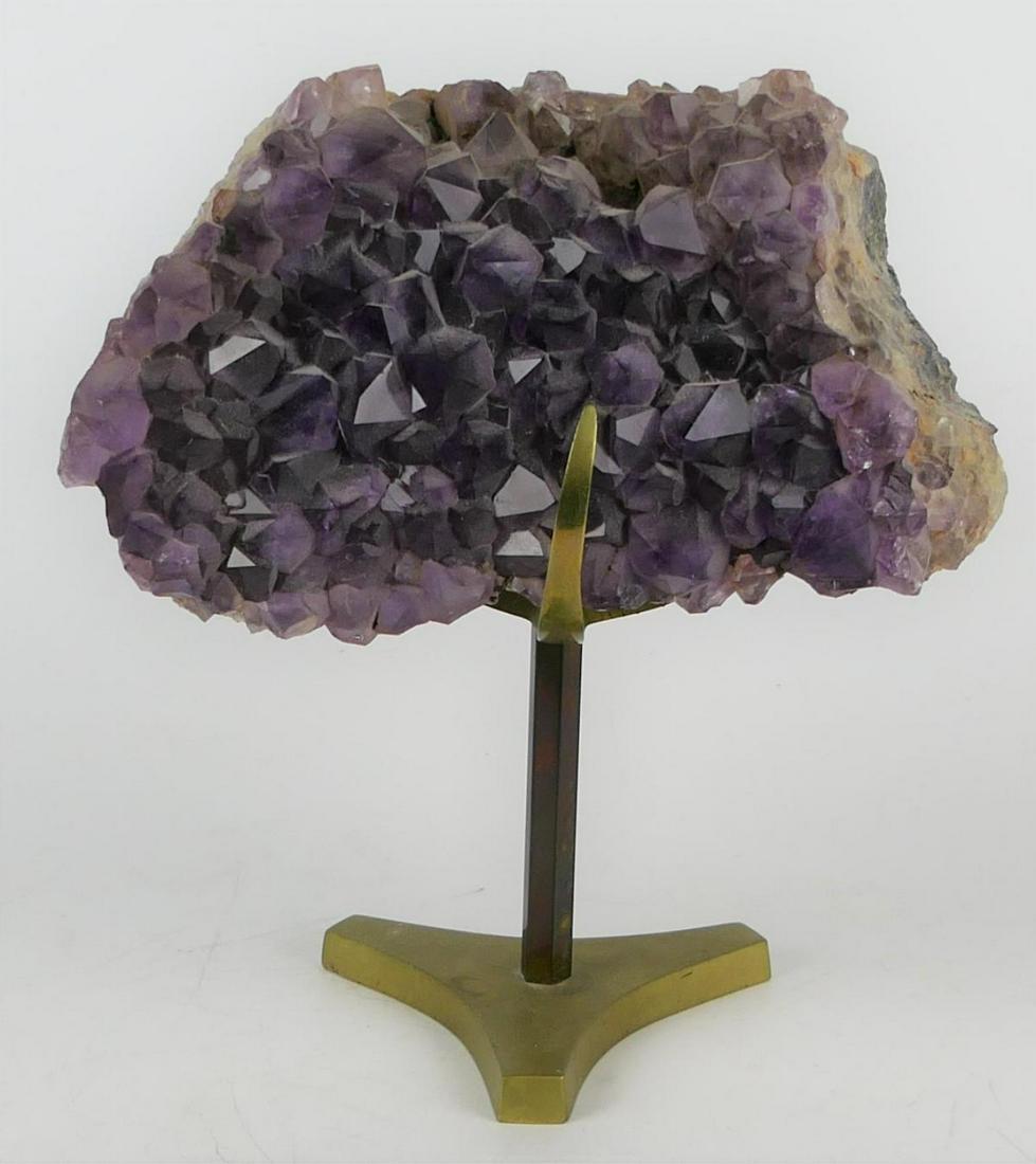 AMETHYST QUARTZ CRYSTAL GEODE FRAGMENTWITH STAND (1 of 4)