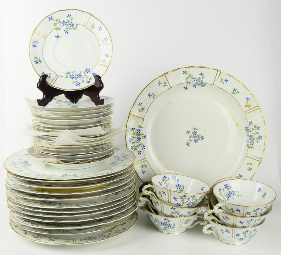 37 PIECE LIMOGES "BLUETS" PARTIAL CHINA SERVICE (1 of 3)