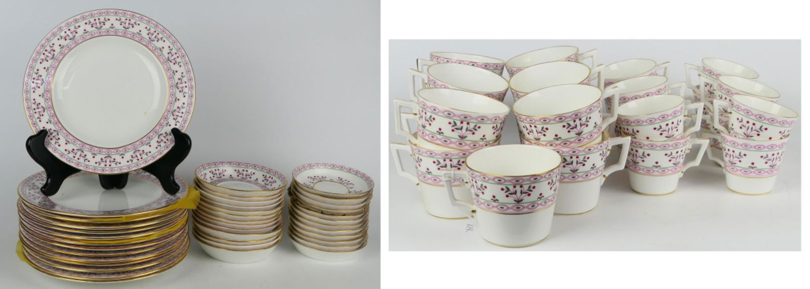 63pc ROYAL CROWN DERBY "BRITTANY" PARTIAL CHINA SE (1 of 3)