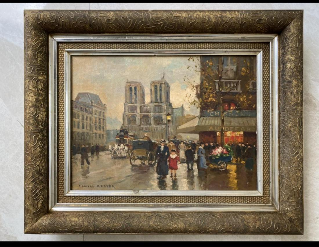 EDOUARD CORTES (FRENCH 1882-1969) STREET SCENE OIL (1 of 6)