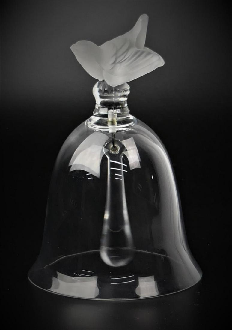 LALIQUE FRANCE SPARROW CRYSTAL TABLE DINNER BELL (1 of 2)