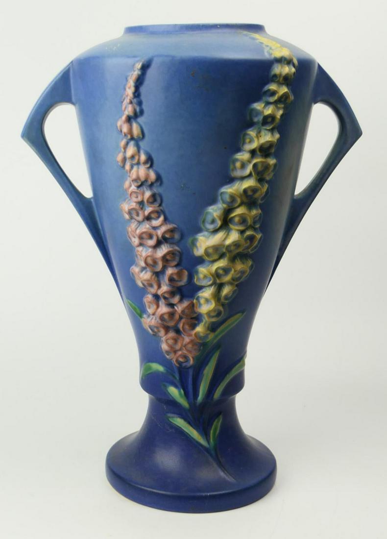 LARGE ROSEVILLE CERAMIC HANDLED 16 1/2" VASE (1 of 7)