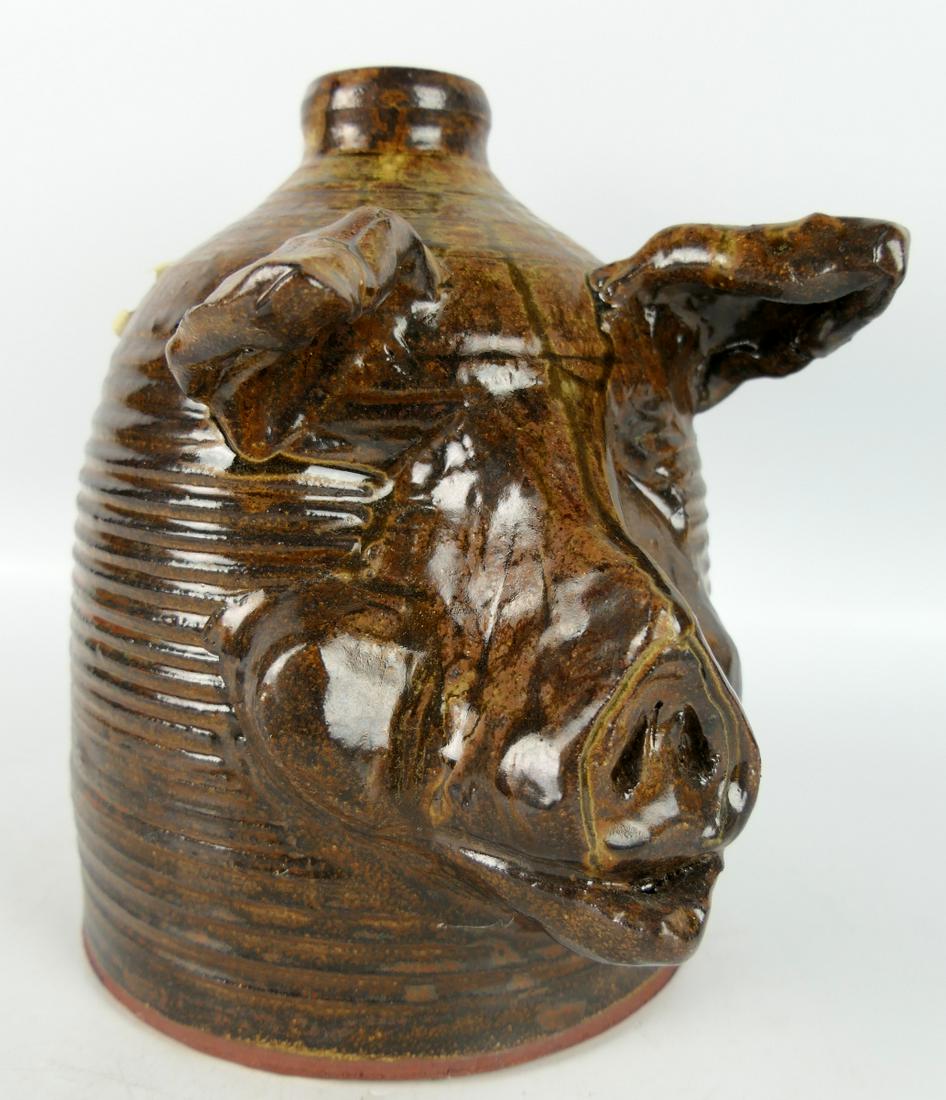 HUEY AND ANNE WHEELER CERAMIC PIG FACE JUG (1 of 7)
