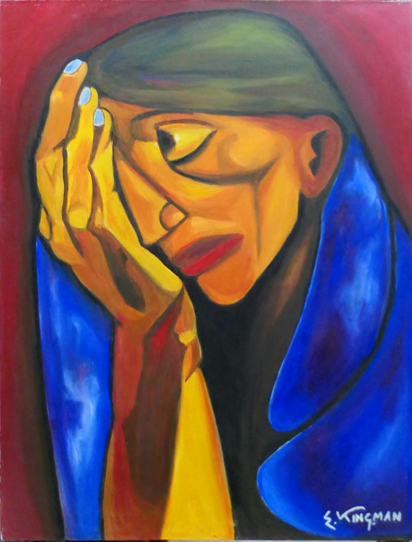 ATTR EDUARDO KINGMAN (USA 1913-1994) OIL ON CANVAS (1 of 5)