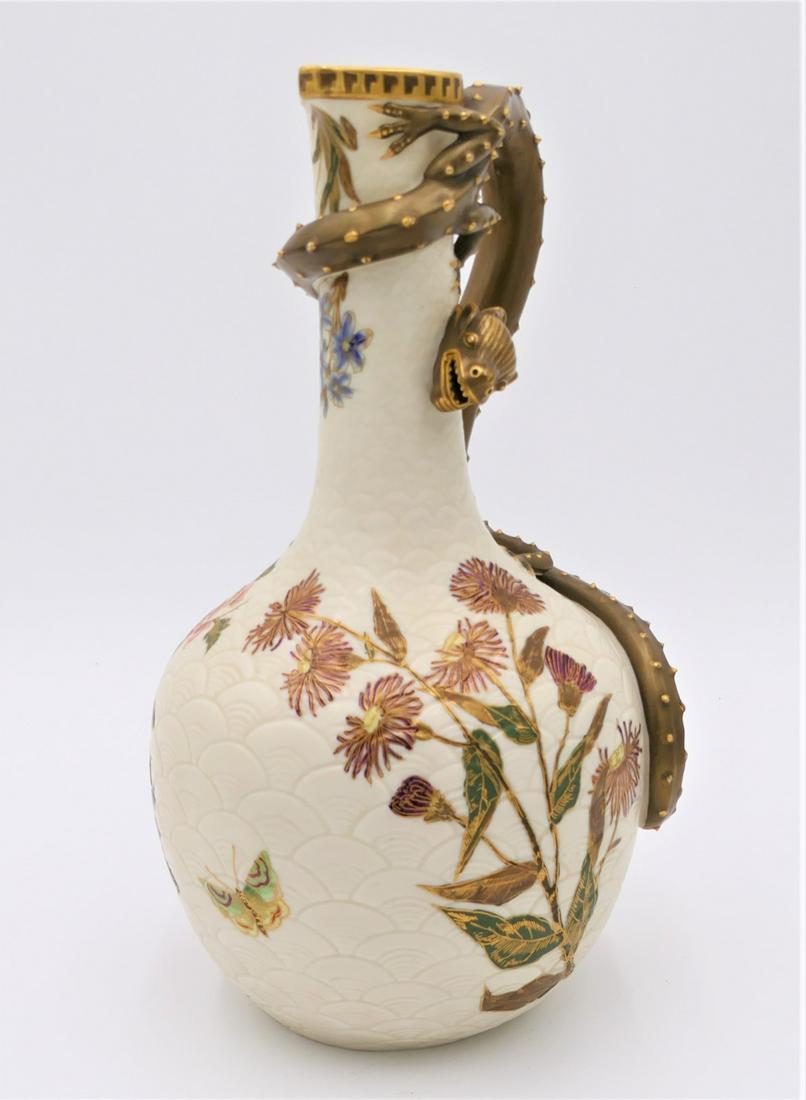 LARGE ROYAL WORCESTER PORCELAIN DRAGON VASE (1 of 7)