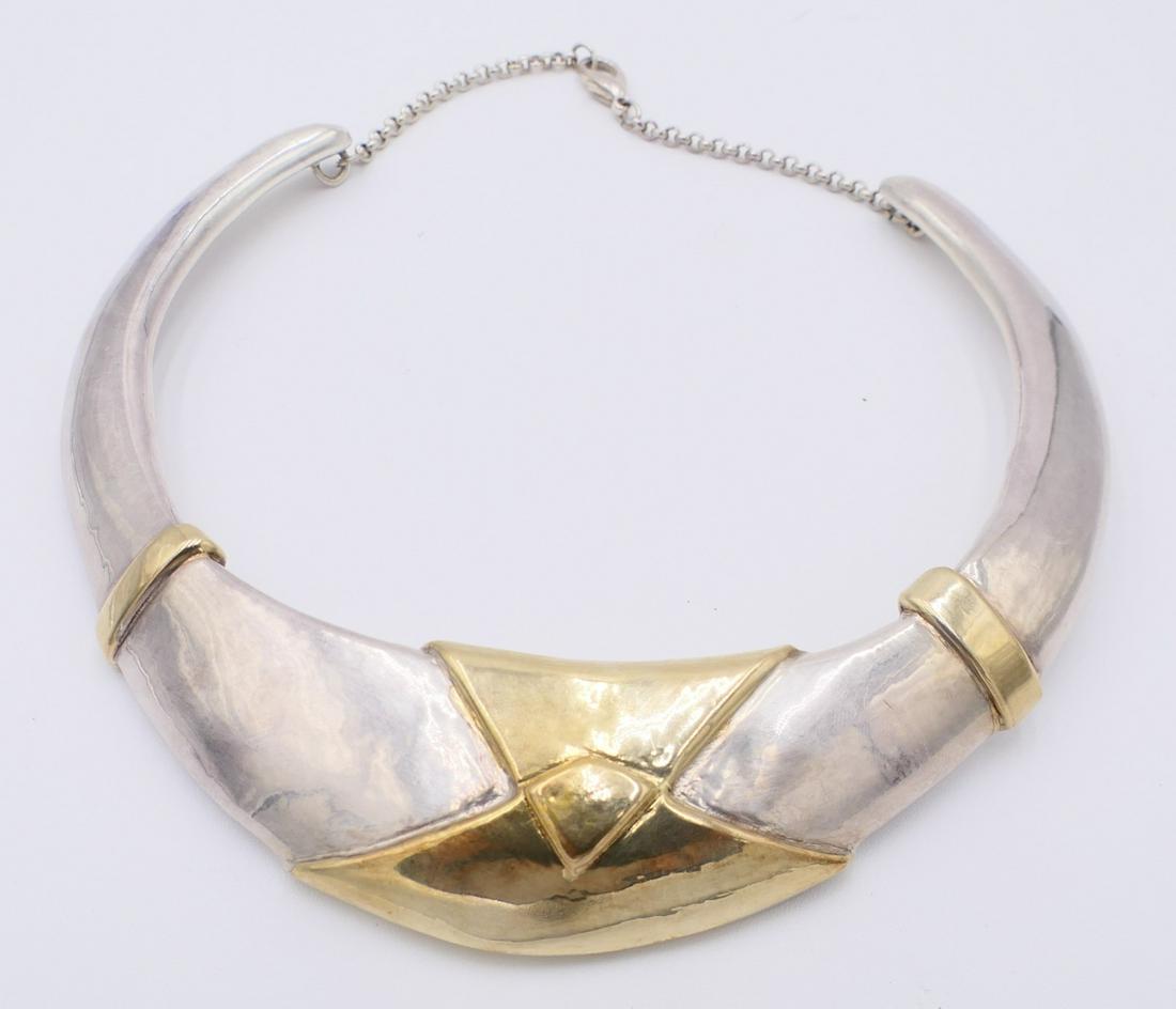 LARGE STERLING SILVER COLLAR NECKLACE (1 of 4)