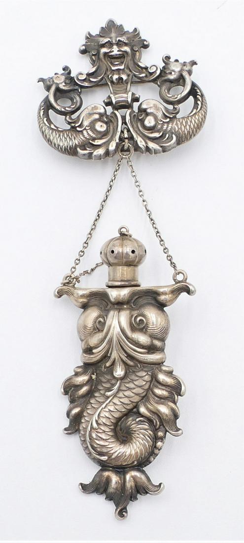 ANTIQUE STERLING CONTINENTAL PIN W/ PERFUMER (1 of 5)