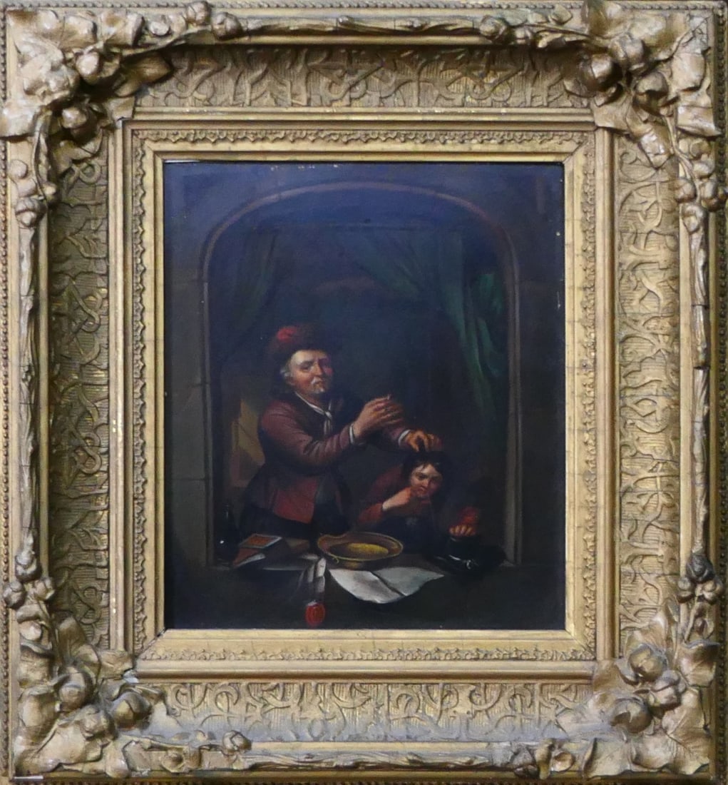 SIMON JOHANNES VAN DOU (1630-1677) OIL/COPPER (1 of 5)