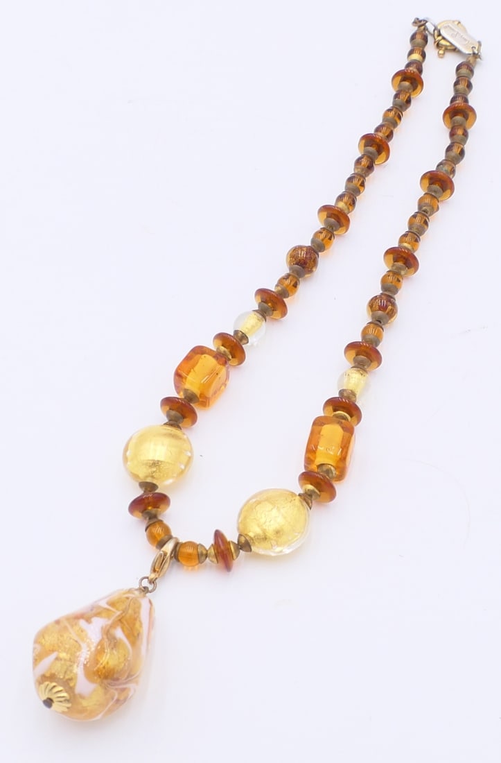 HARRY LONDON ART GLASS 17" NECKLACE: HARRY LONDON ART GLASS 17" NECKLACE