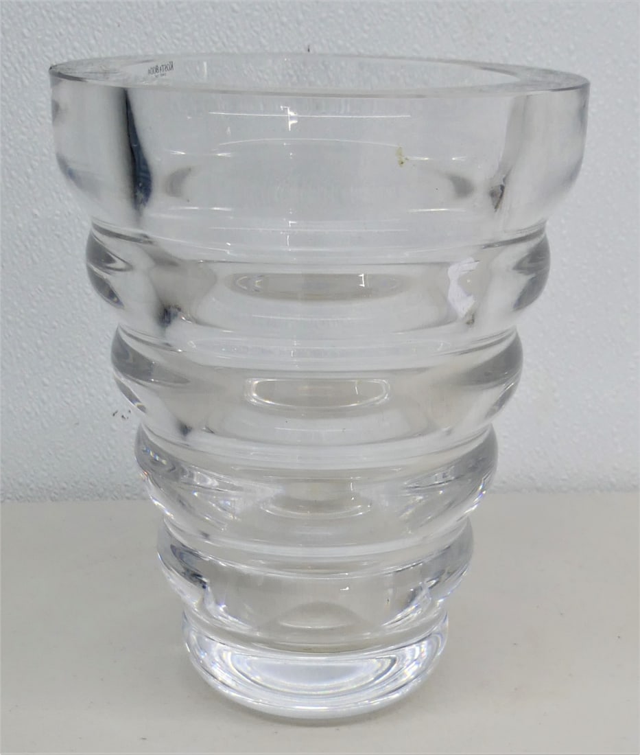 KOSTA BODA GRADUATED CRYSTAL 9" VASE: 4 PC STERLING SILVER WOMENS RING COLLECTION