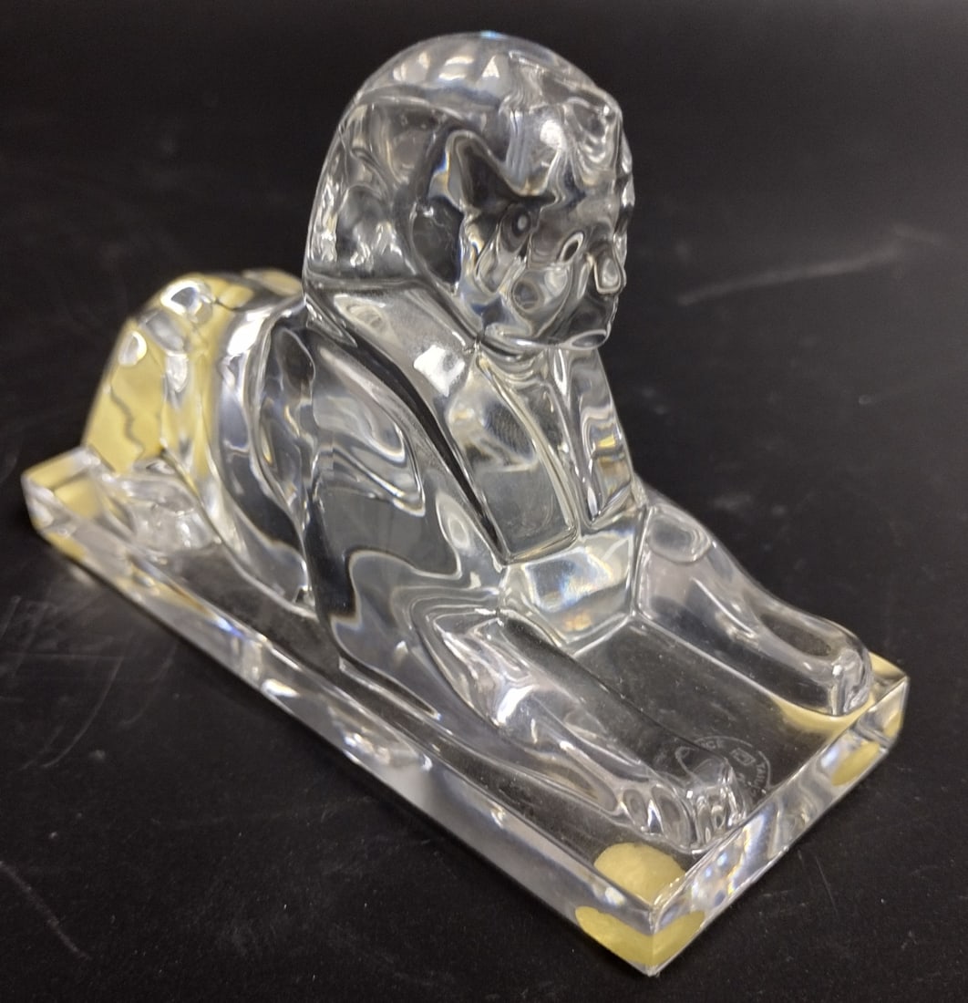 BACCARAT FRANCE CLEAR CRYSTAL SPHINX PAPERWEIGHT (1 of 7)