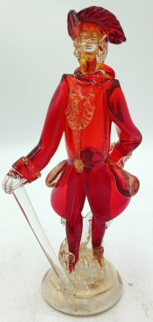 VINTAGE MURANO VENETIAN ART GLASS FIGURE OF MAN (1 of 11)