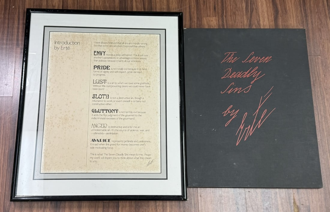 ERTE "SEVEN DEADLY SINS" TITLES PAGE WITH PORTFOLI (1 of 7)