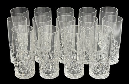 14 Tiffany & Co. Crystal Water Glasses