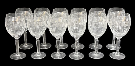 12 Ralph Lauren Crystal Wine Glasses