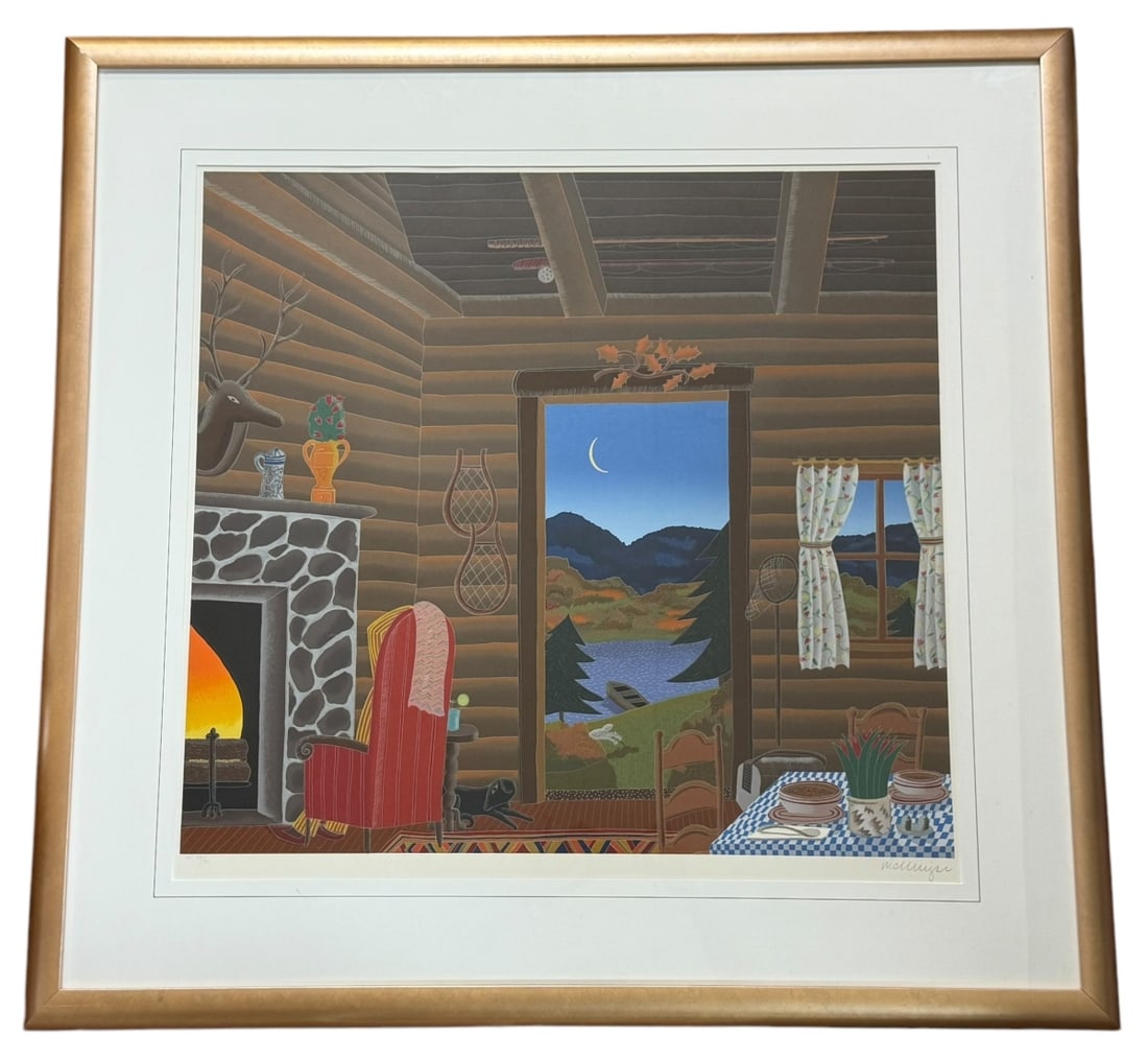 Thomas McKnight Color Serigraph 'Log Cabin' (1 of 8)