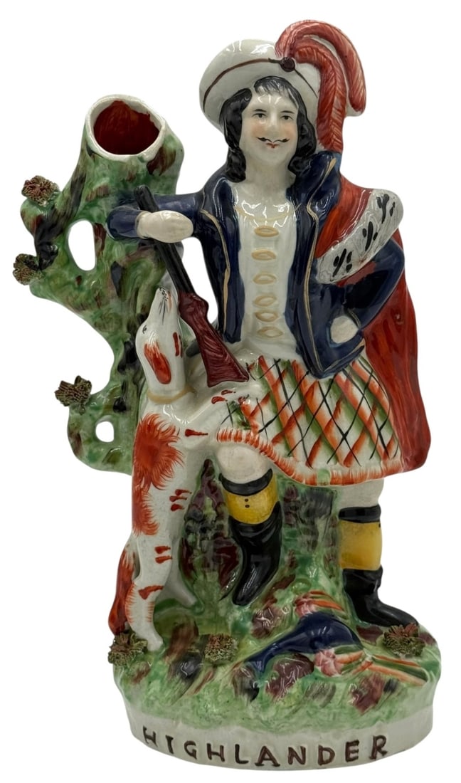 Staffordshire Highlander HP Porcelain Figure (1 of 5)