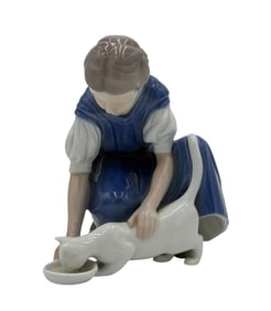 Bing & Grondahl Figurine of Girl with Cat