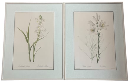 Pair of Framed P.J. Redoute Botanical Prints