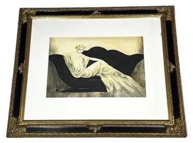 After Louis Icart The Sofa Color Lithograph