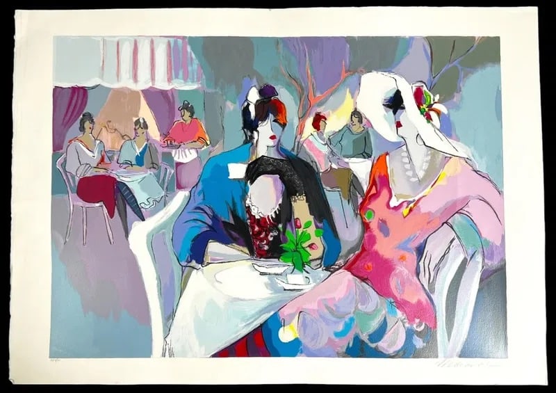 Isaac Maimon 'Cafe Napolitan' A.P. Color Serigraph (1 of 12)