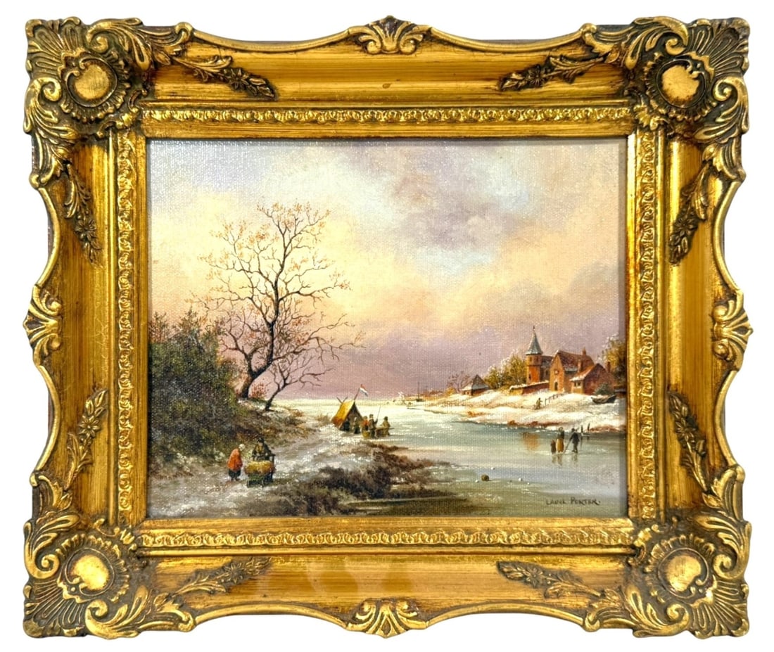 Laine Porter Winter Scene Oil Painting (1 of 10)