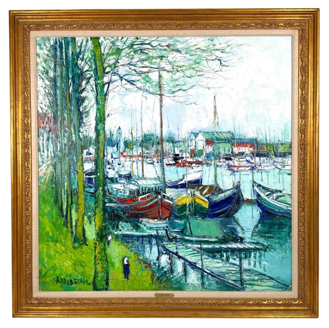 Yolande Ardissone Maritime Oil Painting on Canvas (1 of 11)