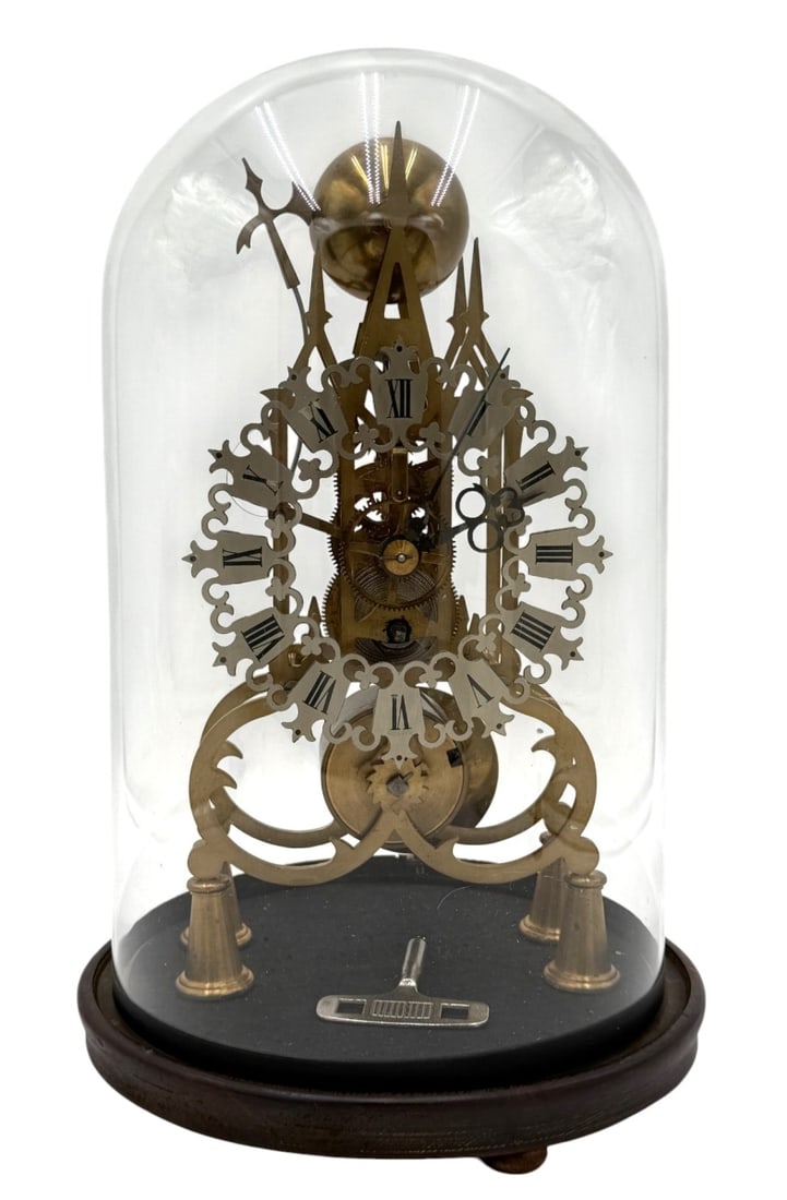 Classic Clocks England Glass Dome Skeleton Clock (1 of 8)