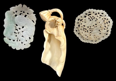 Lot of Three Chinese Carvings