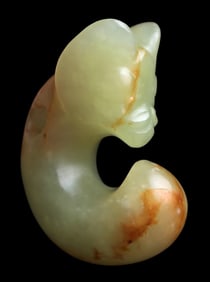 Chinese Hand-Carved Jade Animal Ring