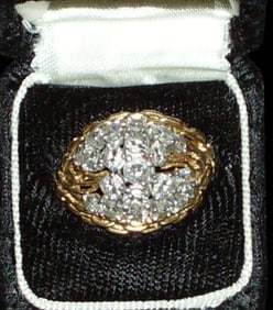 Estate 14k Yellow Gold & Diamond Ring