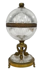 Antique Baccarat Crystal Covered Compote Bowl