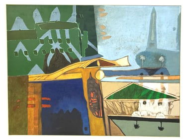 Hugo Consuegra 'Habana, Cafe Las Antillas' Oil Painting