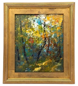 Geza T. Biro 'Parc Du Mont-Royal' Montreal Landscape Oil Painting