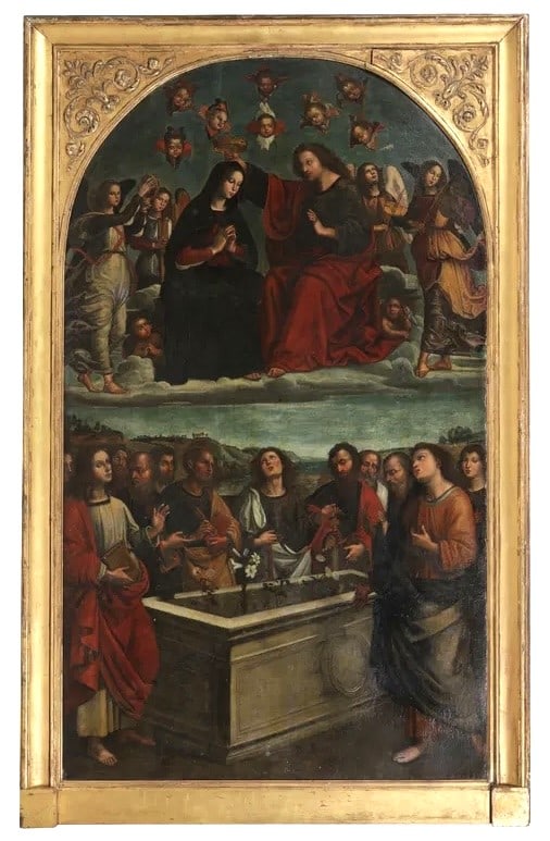 18th/19th Century Oil Painting after Raphael - Coronation & Assumption of The Virgin Mary (1 of 12)