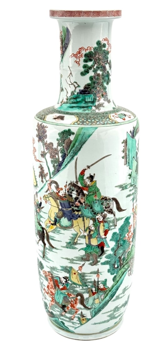 Large Chinese Famille Rose Porcelain Floor Vase (1 of 9)