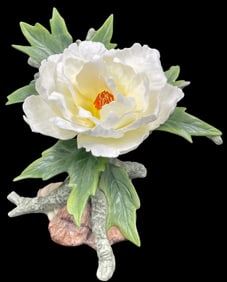 Boehm 'The Peony' Porcelain Flower Sculpture