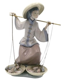 Lladro 'Fish A Plenty' #5172 Porcelain Figurine