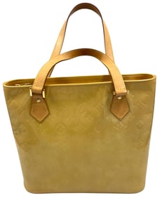 Louis Vuitton Style Houston Vernis Leather Handbag