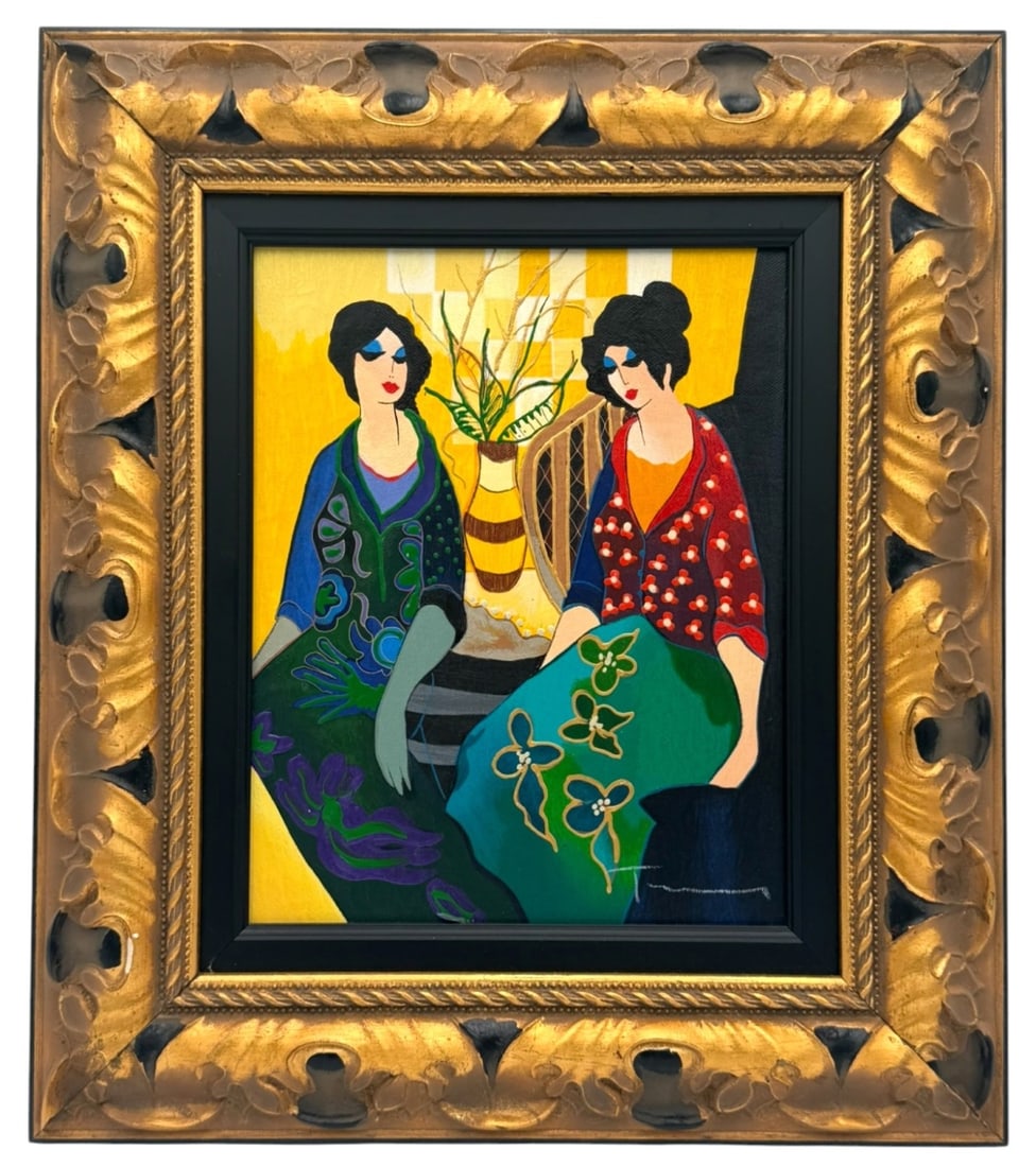 Itzchak Tarkay Serigraph on Linen 'Good Friends' (1 of 14)