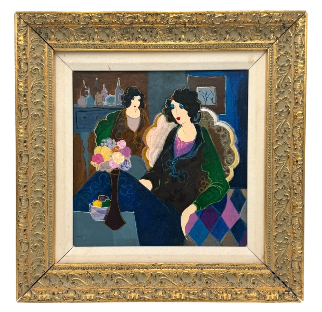 Itzchak Tarkay 'Two Sisters' Serigraph on Linen (1 of 15)