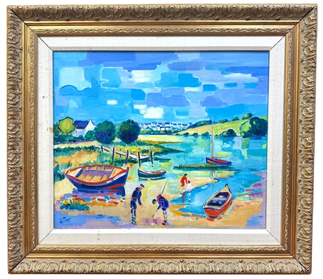 Jean-Claude Picot Bateaux Echoues A Senee Painting (1 of 12)